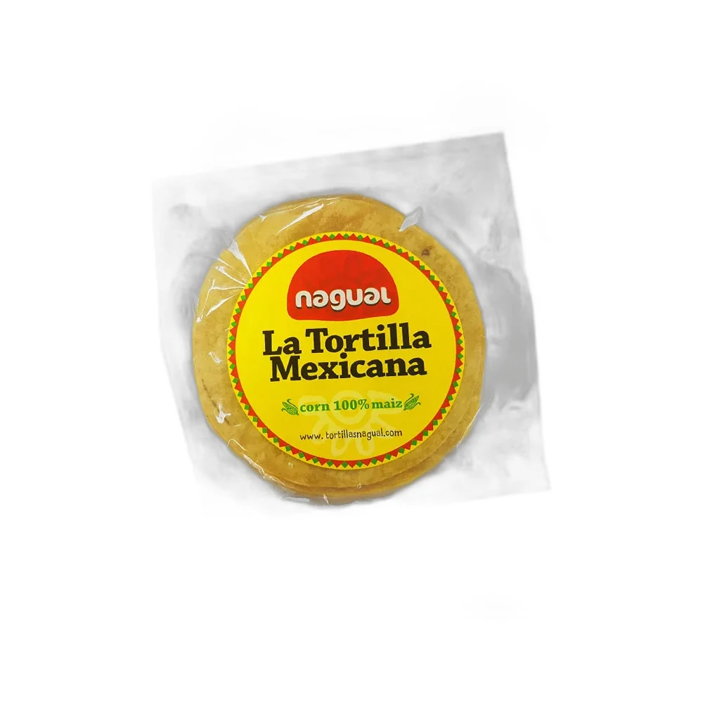 TORTILLA DE MAIZ AMARILLO 20U 12CM 350GR NAGUAL